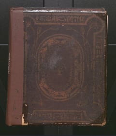 C056 later brown cloth rebind with original decorated boards preserved