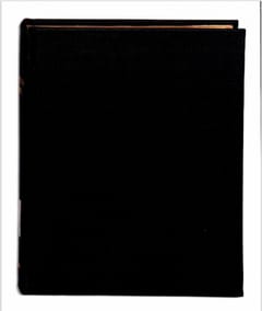 C084 plain black buckram front board
