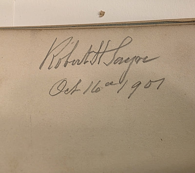 C024 Robert H. Sayre pencil inscription dated Oct. 16th, 1907