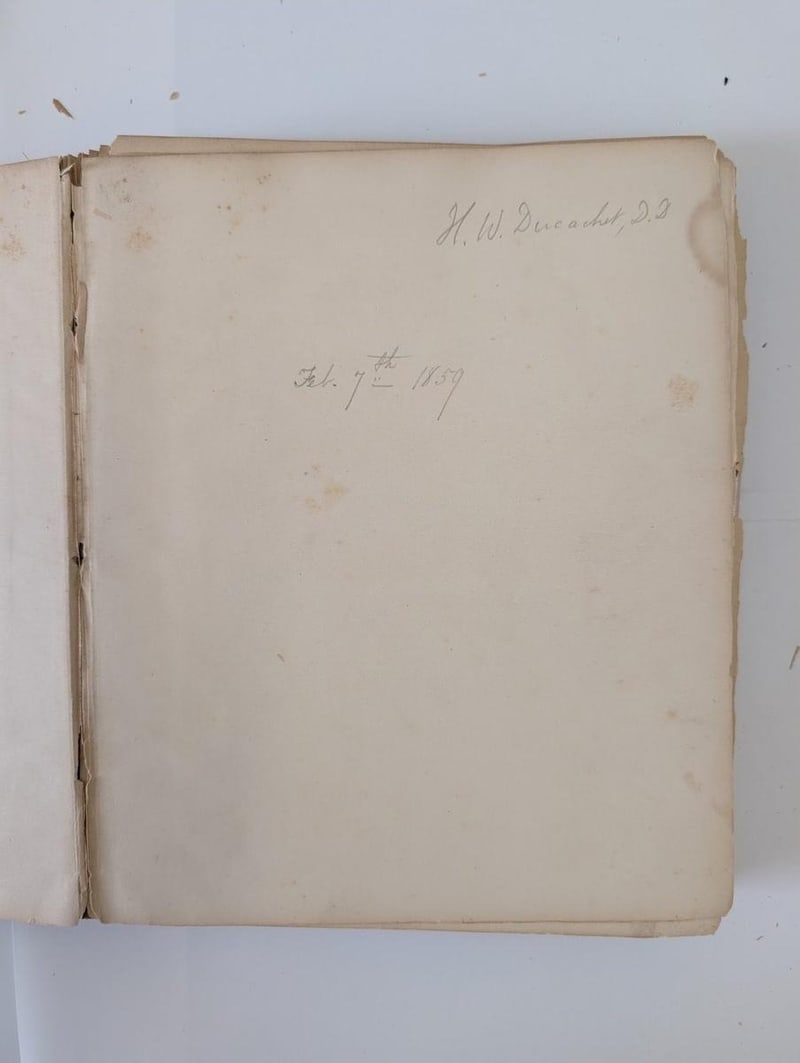 C049 Henry W. Ducachet D.D. ownership inscription dated February 7, 1859