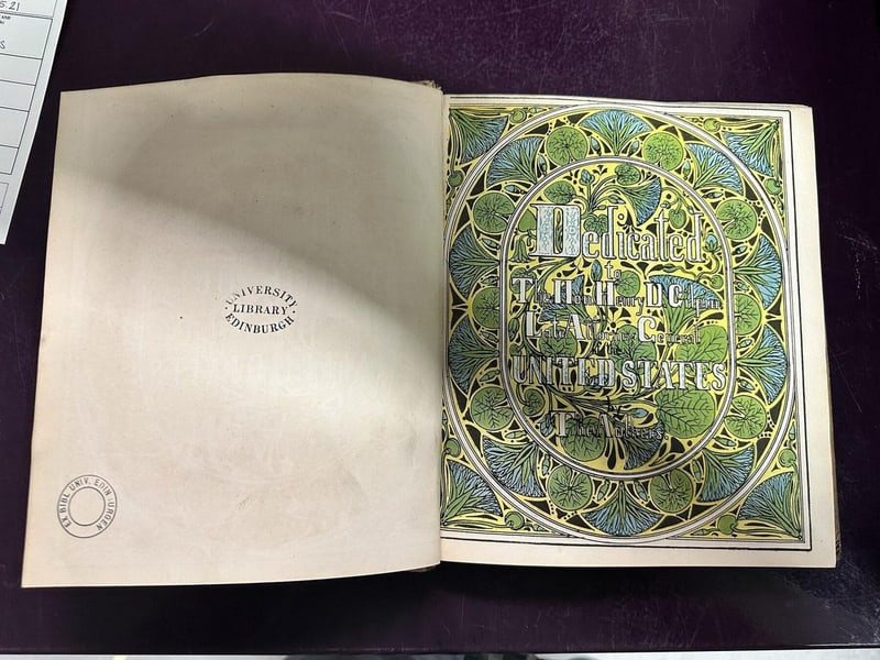 C052 first-edition title page with Edinburgh library stamps