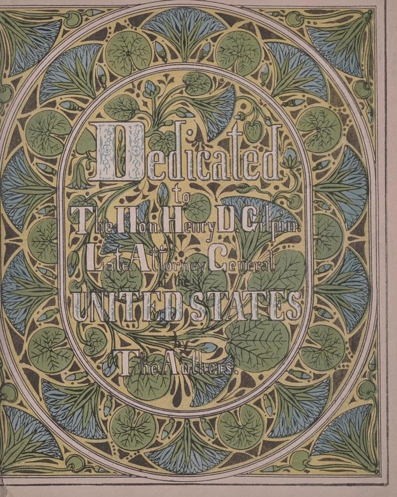 C054 chromolithographed dedication page