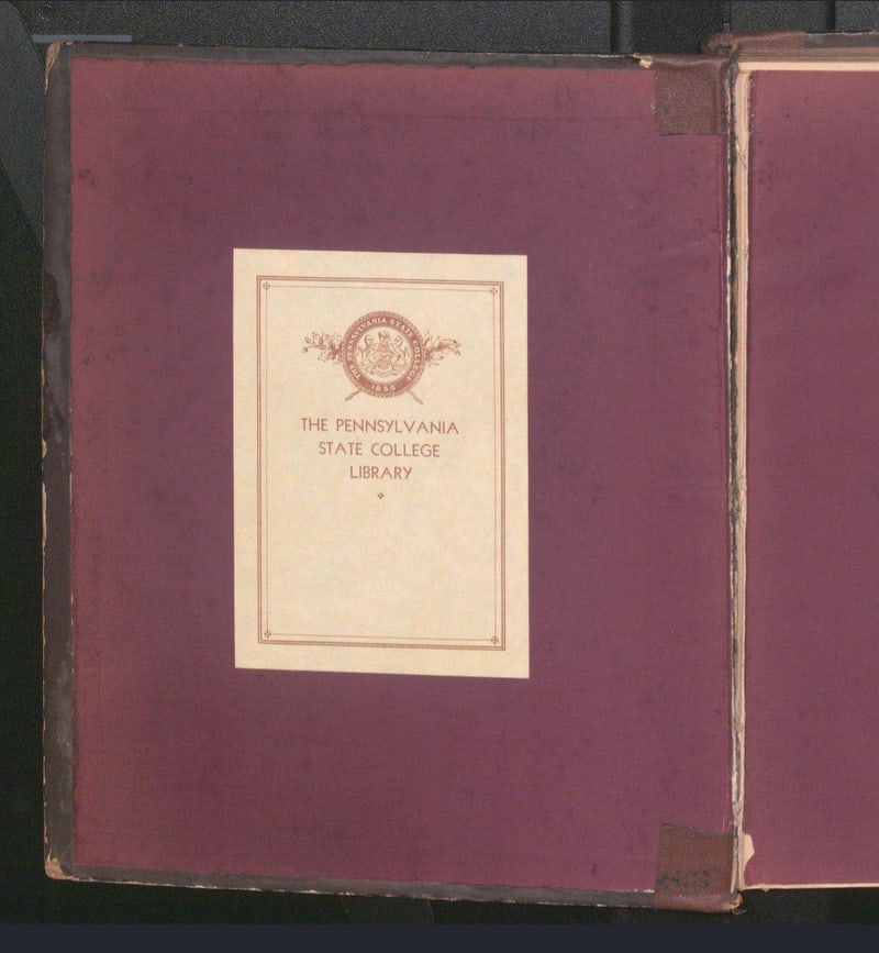 C056 The Pennsylvania State College Library bookplate