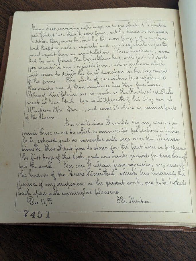 C066 final printed page with the stamped number 7451