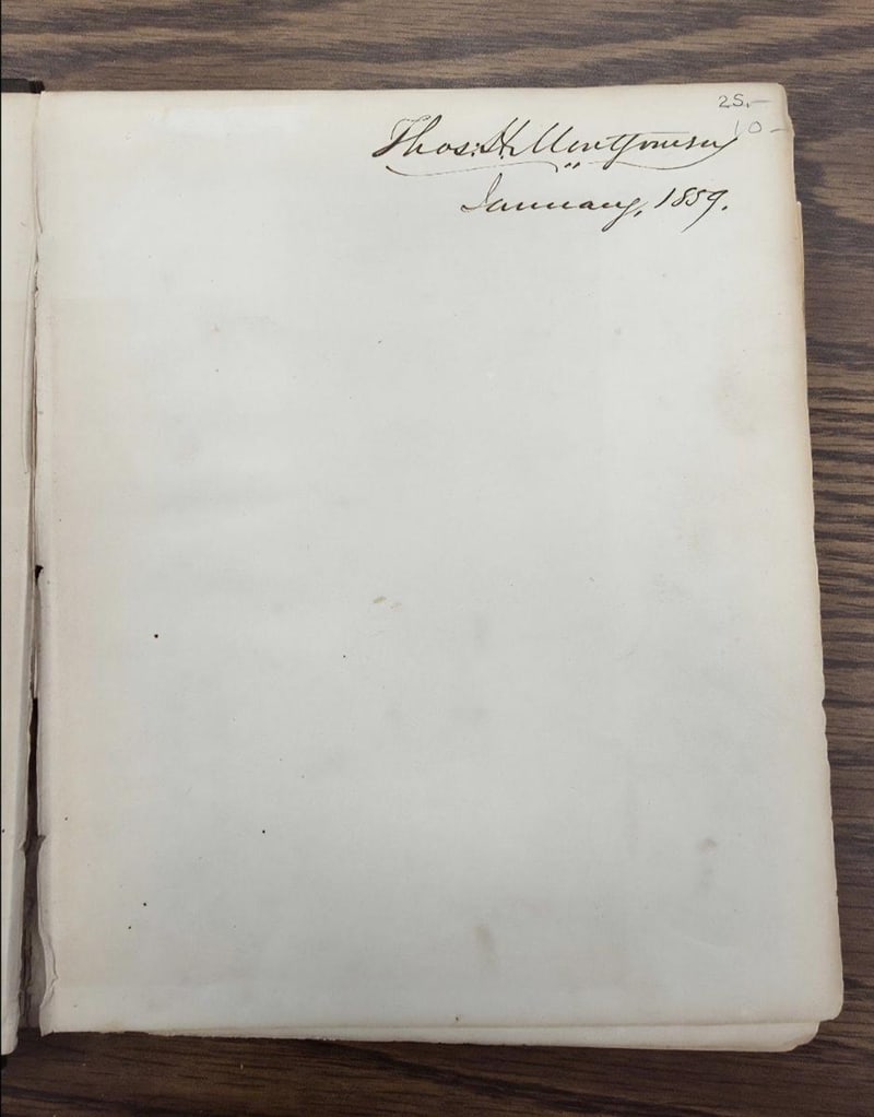 C067 Thomas H. Montgomery ownership inscription dated January 1859