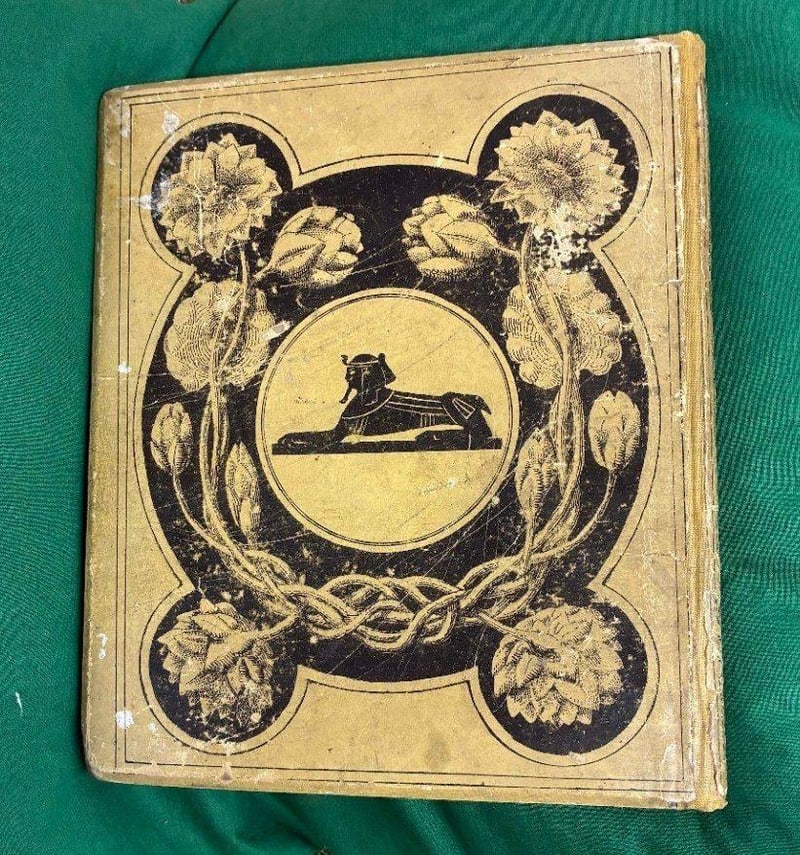 C076 original cream front board with sphinx medallion