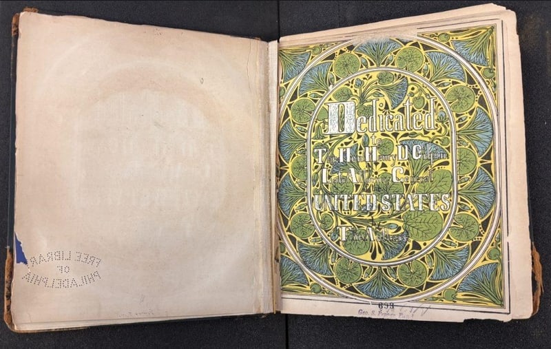 C081 illuminated dedication leaf to Henry D. Gilpin