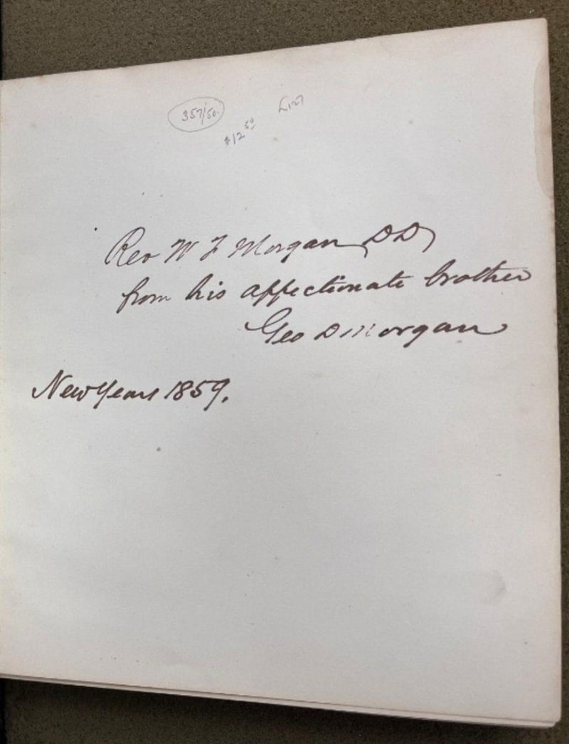 C021 George D. Morgan presentation inscription