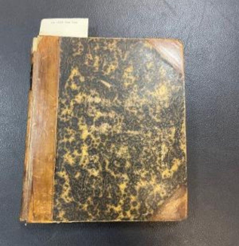 C014 Half-leather marbled rear board