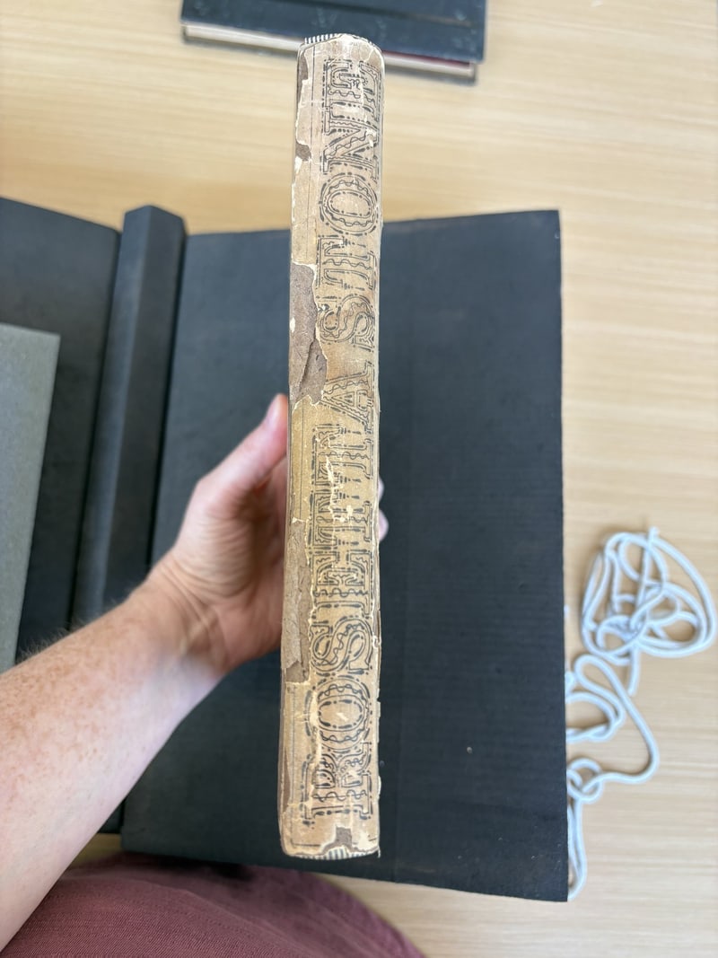 C061: Spine of the original binding