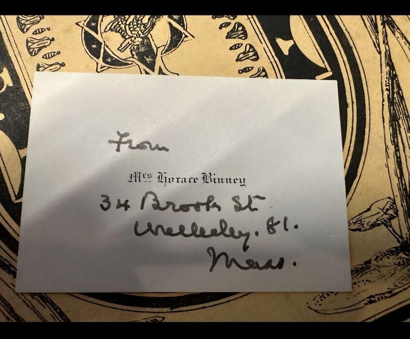 C010 Donation note naming Mrs. Horace Binney